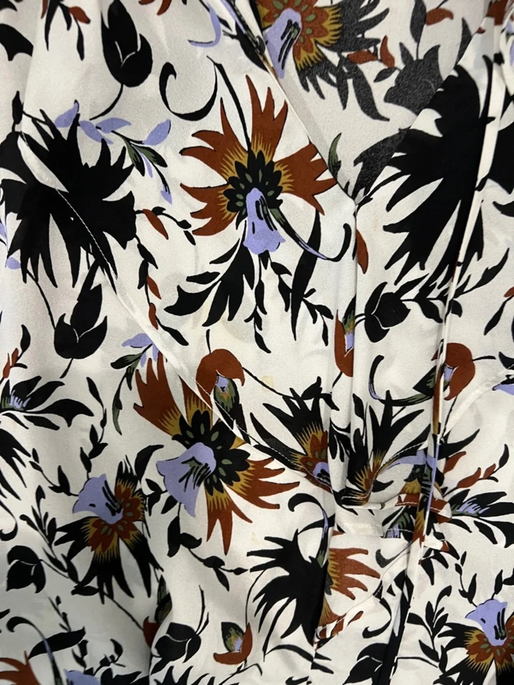 Sleeveless Floral Button-Front Top in White by A.L.C. - Picture 3 of 3